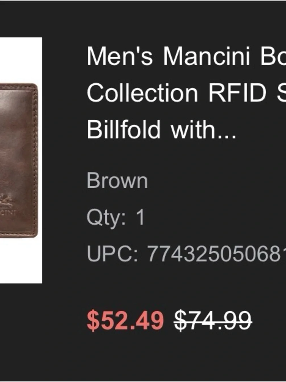 Men's Brown Leather Wallet